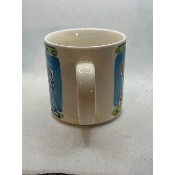 Sango Key West Hand-Painted Ceramic Mug With Colorful Tropical Fish & Starfish D - Picture 4 of 7